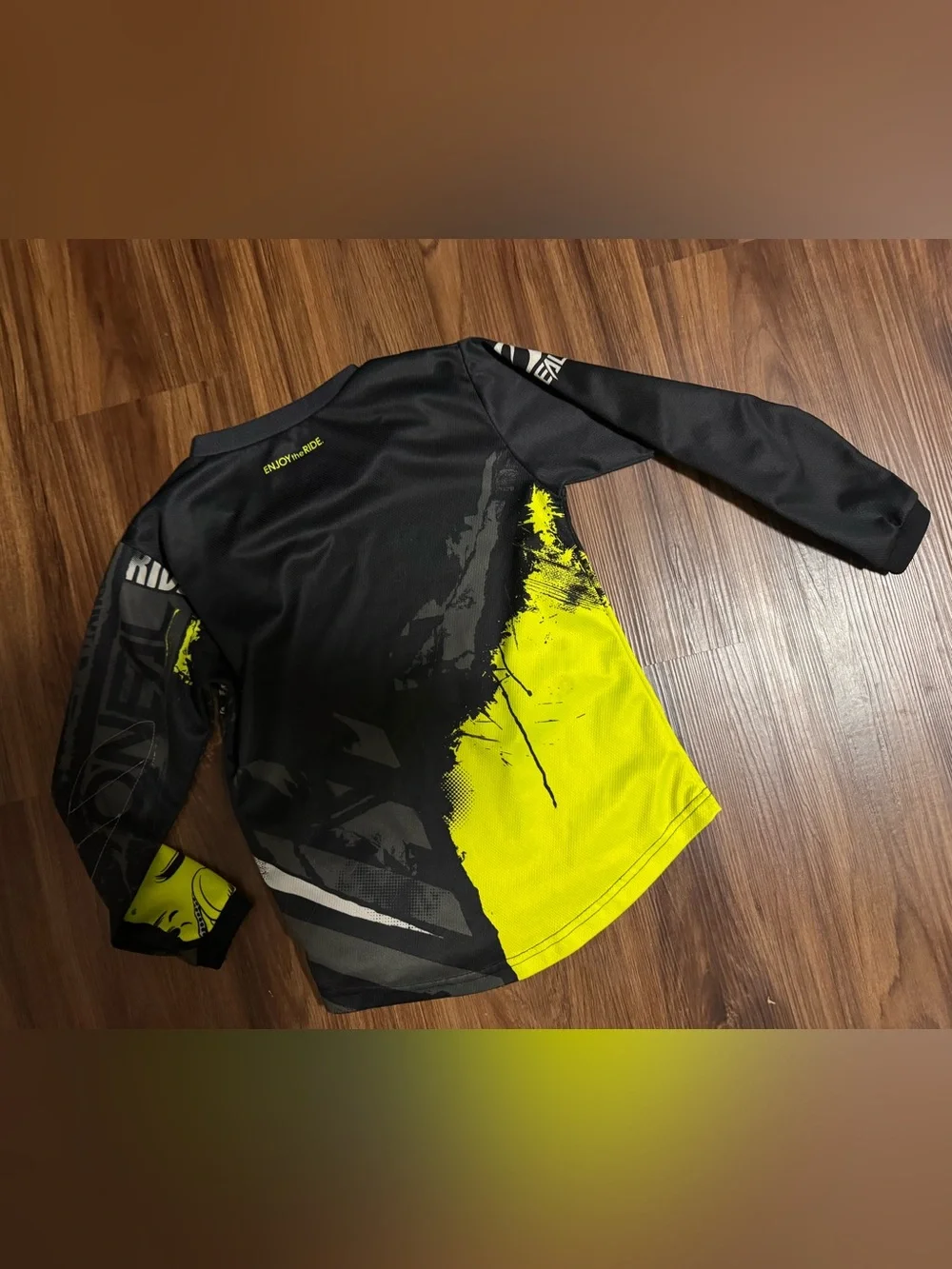 Kids' O’Neal Black & Yellow Motocross Pants and matching shirt